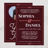 Minimal Modern Editable Wedding Einladung (Vorne/Hinten)