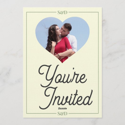 Minimal Modern Editable Wedding Einladung (Rückseite)