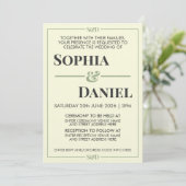 Minimal Modern Editable Wedding Einladung (Stehend Vorderseite)