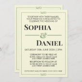 Minimal Modern Editable Wedding Einladung (Vorne/Hinten)