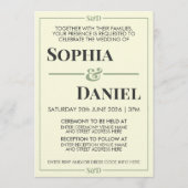 Minimal Modern Editable Wedding Einladung (Vorderseite)