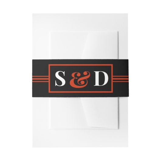 Minimal Modern Editable Wedding Einladungsbanderole (Vorderseite Beispiel)