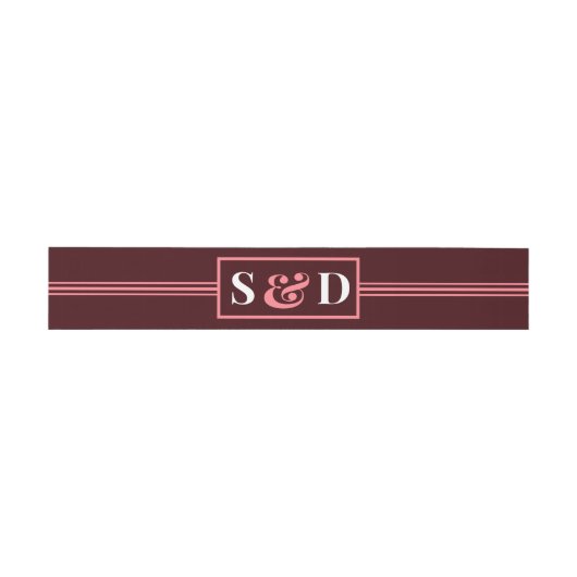 Minimal Modern Editable Wedding Einladungsbanderole (Flach)