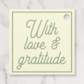 Minimal Modern Editable Wedding Geschenkanhänger (Rückseite)