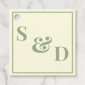 Minimal Modern Editable Wedding Geschenkanhänger (Vorderseite)