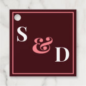 Minimal Modern Editable Wedding Geschenkanhänger (Vorderseite)