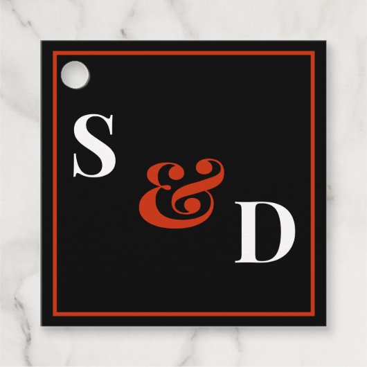 Minimal Modern Editable Wedding Geschenkanhänger (Vorderseite)