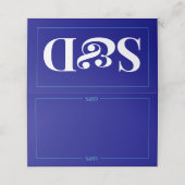 Minimal Modern Editable Wedding Platzkarte (Außenseite Aufgefaltet)