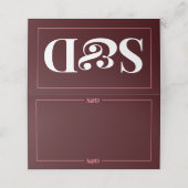 Minimal Modern Editable Wedding Platzkarte (Außenseite Aufgefaltet)