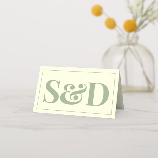 Minimal Modern Editable Wedding Platzkarte (Rückseite)