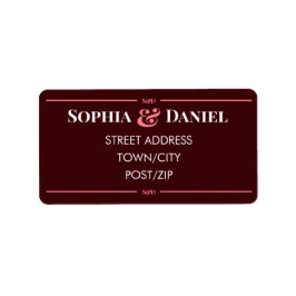 Minimal Modern Editable Wedding RSVP Address Label Adressaufkleber