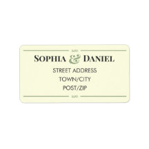 Minimal Modern Editable Wedding RSVP Address Label