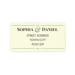 Minimal Modern Editable Wedding RSVP Address Label Adressaufkleber