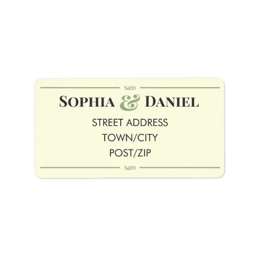 Minimal Modern Editable Wedding RSVP Address Label Adressaufkleber (Vorne)