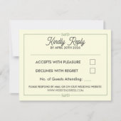 Minimal Modern Editable Wedding RSVP Karte (Vorderseite)