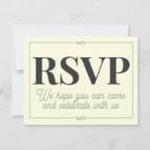 Minimal Modern Editable Wedding RSVP Karte (Rückseite)