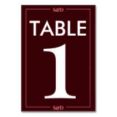 Minimal Modern Editable Wedding Tischnummer (Vorderseite)