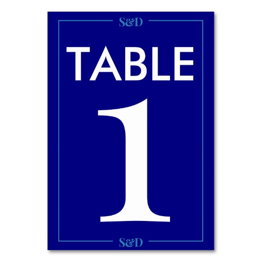 Minimal Modern Editable Wedding Tischnummer (Vorderseite)
