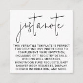 Minimal modern, einfach und einfach, nur einen kle begleitkarte (Vorderseite)