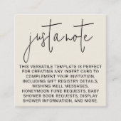 Minimal modern, einfach und einfach, nur einen kle begleitkarte (Vorderseite)