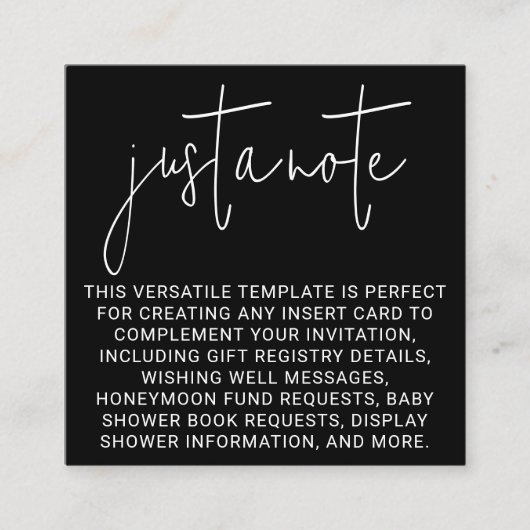 Minimal modern, einfach und einfach, nur einen kle begleitkarte (Vorderseite)