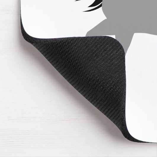 Minimal Modern Elegant Chic Einfaches Graues Pferd Mousepad (Ecke)