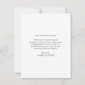 Minimal Modern Eleganter einfacher Bow-Abschluss Dankeskarte (Rückseite)