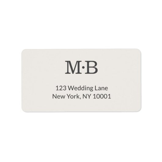 Minimal Modern Elopement Wedding Address Label Adressaufkleber (Vorne)