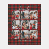 Minimal Modern Festive Rustic Family Photos Fleecedecke (Vorderseite)