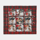 Minimal Modern Festive Rustic Family Photos Fleecedecke (Vorderseite (Horizontal))