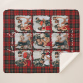 Minimal Modern Festive Rustic Family Photos Sherpadecke (Vorderseite (Horizontal))