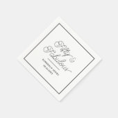 Minimal Modern Fifty & Fabulous 50th Birthday Serviette (Ecke)