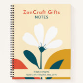 Minimal Modern Floral Terracotta Mustard Green Notizblock (Vorderseite)