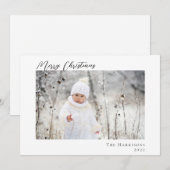 Minimal Modern Frohe Weihnachten Foto (Vorne/Hinten)