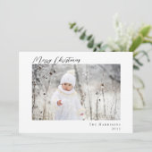 Minimal Modern Frohe Weihnachten Foto (Stehend Vorderseite)