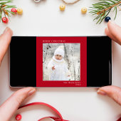 Minimal Modern frohe Weihnachten Foto Rot