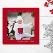 Minimal Modern frohe Weihnachten Foto Rot