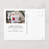 Minimal Modern frohe Weihnachten Rotes Foto (Rückseite)