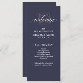 Minimal Modern Geometric Diamond Wedding Program Programm (Vorne/Hinten)