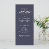 Minimal Modern Geometric Diamond Wedding Program Programm (Stehend Vorderseite)