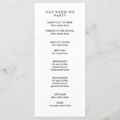 Minimal Modern Geometric Diamond Wedding Program Programm (Rückseite)