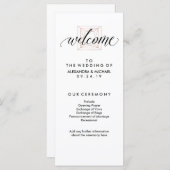 Minimal Modern Geometric Diamond Wedding Program Programm (Vorne/Hinten)
