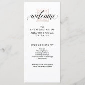 Minimal Modern Geometric Diamond Wedding Program Programm (Vorderseite)