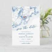 Minimal Modern Gloucester Massachusetts Karte (Stehend Vorderseite)