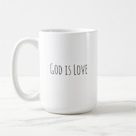 Minimal Modern God Is Love Kaffeetasse