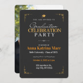 Minimal & modern "Grad im Stil Einladung (Vorne/Hinten)