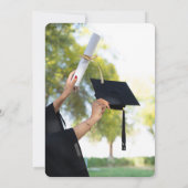 Minimal & modern "Grad im Stil Einladung (Rückseite)