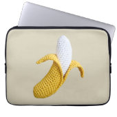 Minimal Modern Grandmacore Niedlich Crochet Banana Laptopschutzhülle (Vorderseite)