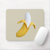 Minimal Modern Grandmacore Niedlich Crochet Banana Mousepad (Mit Mouse)