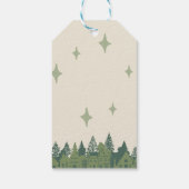 Minimal Modern Green Village Weihnachten Geschenkanhänger (Rückseite)